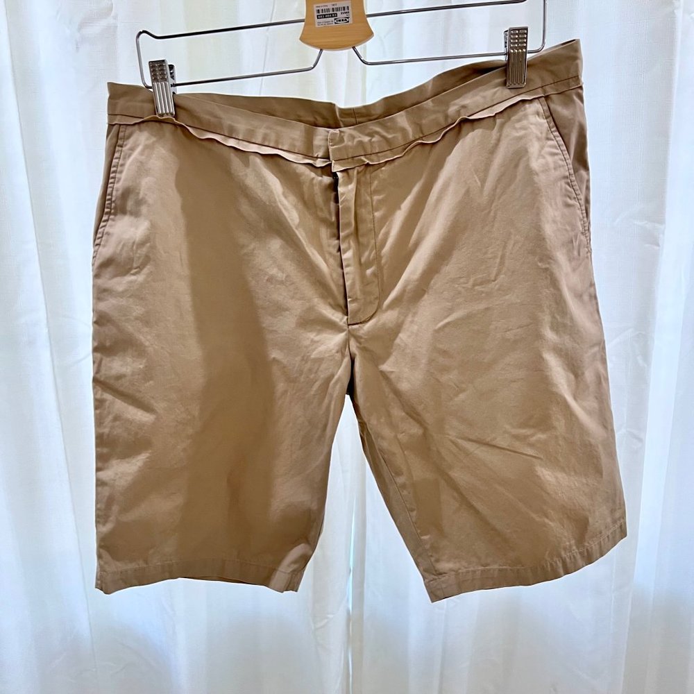 Lanvin Smooth Cotton Feel Adjustable Waist Cognac / Camel Brown Short